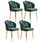 Glam Dining Room Chair 16.5'' Wide Solid Back Chair with 4 Metal Legs for Home Use Green 4 Piece Set Brass Gold Clearhalo ' kitchen&dining_furn' 'Dining Chairs' 'Dining Tables & Seating' 'dining_chair' 'furn' 'furn_dining_chair' 'Furniture' 'furniture_dining_chair' 'Kitchen & Dining Furniture' 'kitchen' 3467506