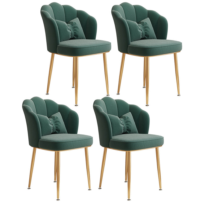 Glam Dining Room Chair 16.5'' Wide Solid Back Chair with 4 Metal Legs for Home Use Green 4 Piece Set Brass Gold Clearhalo ' kitchen&dining_furn' 'Dining Chairs' 'Dining Tables & Seating' 'dining_chair' 'furn' 'furn_dining_chair' 'Furniture' 'furniture_dining_chair' 'Kitchen & Dining Furniture' 'kitchen' 3467506