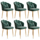 Glam Dining Room Chair 16.5'' Wide Solid Back Chair with 4 Metal Legs for Home Use Green 6 Piece Set Brass Gold Clearhalo ' kitchen&dining_furn' 'Dining Chairs' 'Dining Tables & Seating' 'dining_chair' 'furn' 'furn_dining_chair' 'Furniture' 'furniture_dining_chair' 'Kitchen & Dining Furniture' 'kitchen' 3467508