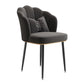 Glam Dining Room Chair 16.5'' Wide Solid Back Chair with 4 Metal Legs for Home Use Dark Gray 1 Piece Black Clearhalo ' kitchen&dining_furn' 'Dining Chairs' 'Dining Tables & Seating' 'dining_chair' 'furn' 'furn_dining_chair' 'Furniture' 'furniture_dining_chair' 'Kitchen & Dining Furniture' 'kitchen' 3467511