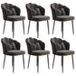 Glam Dining Room Chair 16.5'' Wide Solid Back Chair with 4 Metal Legs for Home Use Dark Gray 6 Piece Set Black Clearhalo ' kitchen&dining_furn' 'Dining Chairs' 'Dining Tables & Seating' 'dining_chair' 'furn' 'furn_dining_chair' 'Furniture' 'furniture_dining_chair' 'Kitchen & Dining Furniture' 'kitchen' 3467515