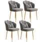 Glam Dining Room Chair 16.5'' Wide Solid Back Chair with 4 Metal Legs for Home Use Light Gray 4 Piece Set Brass Gold Clearhalo ' kitchen&dining_furn' 'Dining Chairs' 'Dining Tables & Seating' 'dining_chair' 'furn' 'furn_dining_chair' 'Furniture' 'furniture_dining_chair' 'Kitchen & Dining Furniture' 'kitchen' 3467522