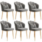 Glam Dining Room Chair 16.5'' Wide Solid Back Chair with 4 Metal Legs for Home Use Light Gray 6 Piece Set Brass Gold Clearhalo ' kitchen&dining_furn' 'Dining Chairs' 'Dining Tables & Seating' 'dining_chair' 'furn' 'furn_dining_chair' 'Furniture' 'furniture_dining_chair' 'Kitchen & Dining Furniture' 'kitchen' 3467523