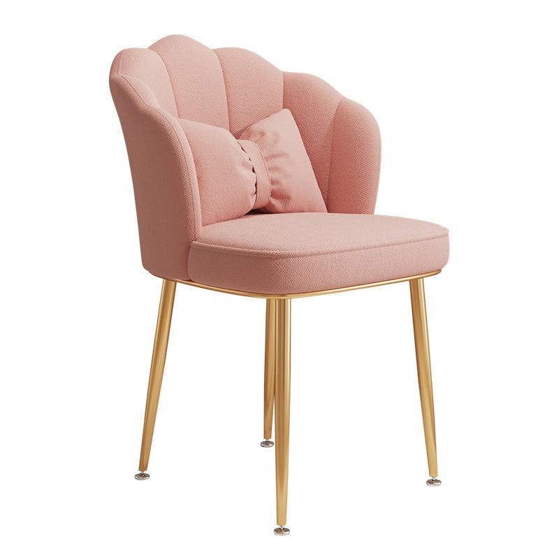 Glam Dining Room Chair 16.5'' Wide Solid Back Chair with 4 Metal Legs for Home Use Cameo Brown 1 Piece Brass Gold Clearhalo ' kitchen&dining_furn' 'Dining Chairs' 'Dining Tables & Seating' 'dining_chair' 'furn' 'furn_dining_chair' 'Furniture' 'furniture_dining_chair' 'Kitchen & Dining Furniture' 'kitchen' 3467524