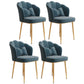Glam Dining Room Chair 16.5'' Wide Solid Back Chair with 4 Metal Legs for Home Use Blue 4 Piece Set Brass Gold Clearhalo ' kitchen&dining_furn' 'Dining Chairs' 'Dining Tables & Seating' 'dining_chair' 'furn' 'furn_dining_chair' 'Furniture' 'furniture_dining_chair' 'Kitchen & Dining Furniture' 'kitchen' 3467530