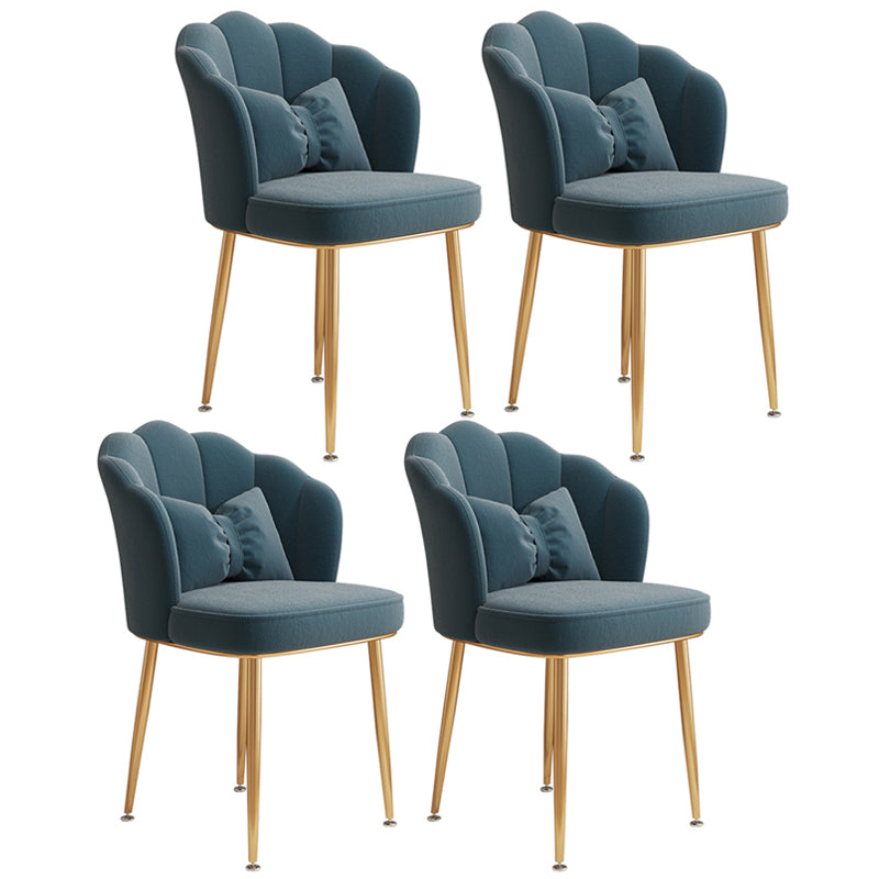 Glam Dining Room Chair 16.5'' Wide Solid Back Chair with 4 Metal Legs for Home Use Blue 4 Piece Set Brass Gold Clearhalo ' kitchen&dining_furn' 'Dining Chairs' 'Dining Tables & Seating' 'dining_chair' 'furn' 'furn_dining_chair' 'Furniture' 'furniture_dining_chair' 'Kitchen & Dining Furniture' 'kitchen' 3467530