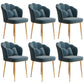 Glam Dining Room Chair 16.5'' Wide Solid Back Chair with 4 Metal Legs for Home Use Blue 6 Piece Set Brass Gold Clearhalo ' kitchen&dining_furn' 'Dining Chairs' 'Dining Tables & Seating' 'dining_chair' 'furn' 'furn_dining_chair' 'Furniture' 'furniture_dining_chair' 'Kitchen & Dining Furniture' 'kitchen' 3467531