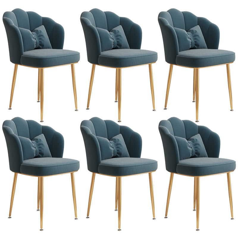 Glam Dining Room Chair 16.5'' Wide Solid Back Chair with 4 Metal Legs for Home Use Blue 6 Piece Set Brass Gold Clearhalo ' kitchen&dining_furn' 'Dining Chairs' 'Dining Tables & Seating' 'dining_chair' 'furn' 'furn_dining_chair' 'Furniture' 'furniture_dining_chair' 'Kitchen & Dining Furniture' 'kitchen' 3467531