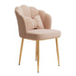 Glam Dining Room Chair 16.5'' Wide Solid Back Chair with 4 Metal Legs for Home Use Pink 1 Piece Brass Gold Clearhalo ' kitchen&dining_furn' 'Dining Chairs' 'Dining Tables & Seating' 'dining_chair' 'furn' 'furn_dining_chair' 'Furniture' 'furniture_dining_chair' 'Kitchen & Dining Furniture' 'kitchen' 3467536