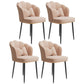 Glam Dining Room Chair 16.5'' Wide Solid Back Chair with 4 Metal Legs for Home Use Pink 4 Piece Set Black Clearhalo ' kitchen&dining_furn' 'Dining Chairs' 'Dining Tables & Seating' 'dining_chair' 'furn' 'furn_dining_chair' 'Furniture' 'furniture_dining_chair' 'Kitchen & Dining Furniture' 'kitchen' 3467542