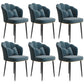 Glam Dining Room Chair 16.5'' Wide Solid Back Chair with 4 Metal Legs for Home Use Blue 6 Piece Set Black Clearhalo ' kitchen&dining_furn' 'Dining Chairs' 'Dining Tables & Seating' 'dining_chair' 'furn' 'furn_dining_chair' 'Furniture' 'furniture_dining_chair' 'Kitchen & Dining Furniture' 'kitchen' 3467547