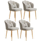 Glam Dining Room Chair 16.5'' Wide Solid Back Chair with 4 Metal Legs for Home Use White 4 Piece Set Brass Gold Clearhalo ' kitchen&dining_furn' 'Dining Chairs' 'Dining Tables & Seating' 'dining_chair' 'furn' 'furn_dining_chair' 'Furniture' 'furniture_dining_chair' 'Kitchen & Dining Furniture' 'kitchen' 3467550