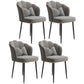 Glam Dining Room Chair 16.5'' Wide Solid Back Chair with 4 Metal Legs for Home Use Light Gray 4 Piece Set Black Clearhalo ' kitchen&dining_furn' 'Dining Chairs' 'Dining Tables & Seating' 'dining_chair' 'furn' 'furn_dining_chair' 'Furniture' 'furniture_dining_chair' 'Kitchen & Dining Furniture' 'kitchen' 3467554