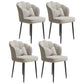 Glam Dining Room Chair 16.5'' Wide Solid Back Chair with 4 Metal Legs for Home Use White 4 Piece Set Black Clearhalo ' kitchen&dining_furn' 'Dining Chairs' 'Dining Tables & Seating' 'dining_chair' 'furn' 'furn_dining_chair' 'Furniture' 'furniture_dining_chair' 'Kitchen & Dining Furniture' 'kitchen' 3467558