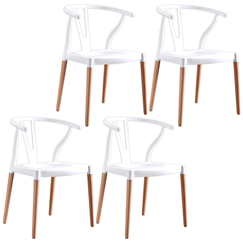 Wooden Base Indoor Chair 22'' Wide Wishborn Side Chair with 4 Legs for Restaurant White 4 Piece Set Clearhalo ' kitchen&dining_furn' 'Dining Chairs' 'Dining Tables & Seating' 'dining_chair' 'furn' 'furn_dining_chair' 'Furniture' 'furniture_dining_chair' 'Kitchen & Dining Furniture' 'kitchen' 3467562