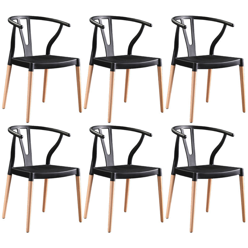 Wooden Base Indoor Chair 22'' Wide Wishborn Side Chair with 4 Legs for Restaurant Black 6 Piece Set Clearhalo ' kitchen&dining_furn' 'Dining Chairs' 'Dining Tables & Seating' 'dining_chair' 'furn' 'furn_dining_chair' 'Furniture' 'furniture_dining_chair' 'Kitchen & Dining Furniture' 'kitchen' 3467576