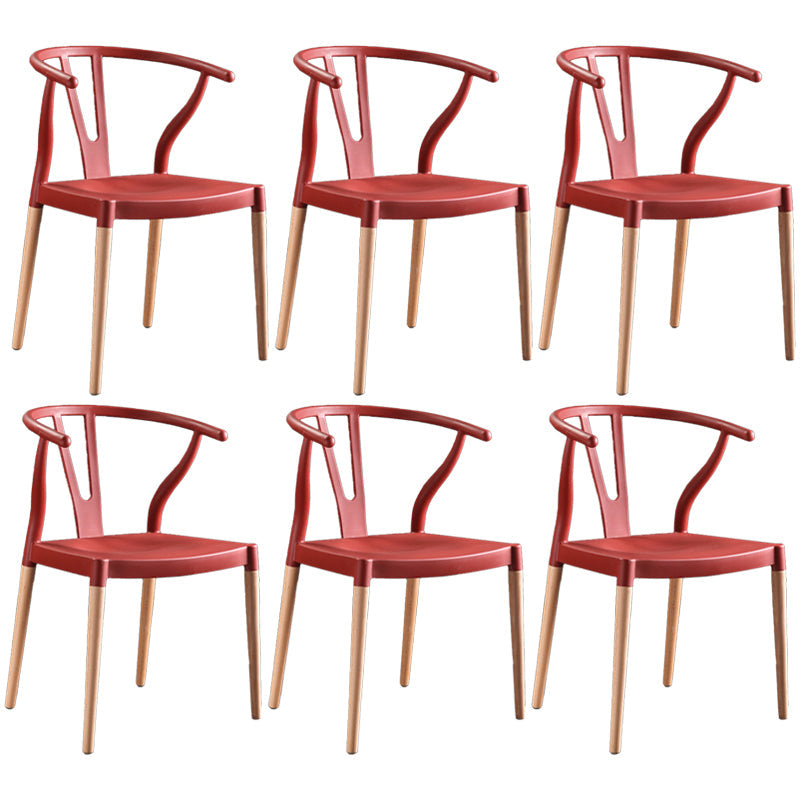 Wooden Base Indoor Chair 22'' Wide Wishborn Side Chair with 4 Legs for Restaurant Dark Red 6 Piece Set Clearhalo ' kitchen&dining_furn' 'Dining Chairs' 'Dining Tables & Seating' 'dining_chair' 'furn' 'furn_dining_chair' 'Furniture' 'furniture_dining_chair' 'Kitchen & Dining Furniture' 'kitchen' 3467582