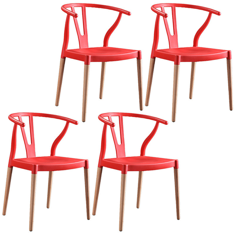 Wooden Base Indoor Chair 22'' Wide Wishborn Side Chair with 4 Legs for Restaurant Red 4 Piece Set Clearhalo ' kitchen&dining_furn' 'Dining Chairs' 'Dining Tables & Seating' 'dining_chair' 'furn' 'furn_dining_chair' 'Furniture' 'furniture_dining_chair' 'Kitchen & Dining Furniture' 'kitchen' 3467596
