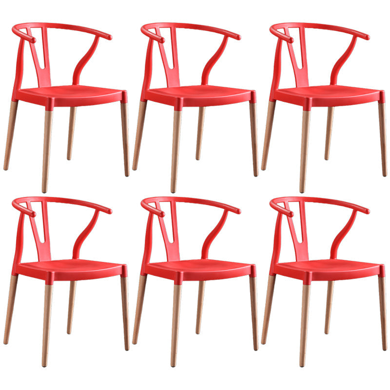 Wooden Base Indoor Chair 22'' Wide Wishborn Side Chair with 4 Legs for Restaurant Red 6 Piece Set Clearhalo ' kitchen&dining_furn' 'Dining Chairs' 'Dining Tables & Seating' 'dining_chair' 'furn' 'furn_dining_chair' 'Furniture' 'furniture_dining_chair' 'Kitchen & Dining Furniture' 'kitchen' 3467597