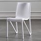 Modern Stackable Square Dining Chair Acrylic Dining Armless Chair for Kitchen White 1 Piece Clearhalo ' kitchen&dining_furn' 'Dining Chairs' 'Dining Tables & Seating' 'dining_chair' 'furn' 'furn_dining_chair' 'Furniture' 'furniture_dining_chair' 'Kitchen & Dining Furniture' 'kitchen' 3467599