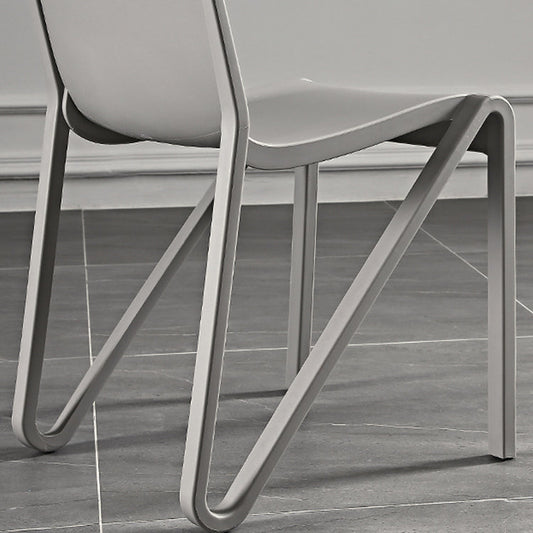 Modern Stackable Square Dining Chair Acrylic Dining Armless Chair for Kitchen Clearhalo ' kitchen&dining_furn' 'Dining Chairs' 'Dining Tables & Seating' 'dining_chair' 'furn' 'furn_dining_chair' 'Furniture' 'furniture_dining_chair' 'Kitchen & Dining Furniture' 'kitchen' 3467611