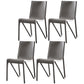 Modern Stackable Square Dining Chair Acrylic Dining Armless Chair for Kitchen Grey 4 Piece Set Clearhalo ' kitchen&dining_furn' 'Dining Chairs' 'Dining Tables & Seating' 'dining_chair' 'furn' 'furn_dining_chair' 'Furniture' 'furniture_dining_chair' 'Kitchen & Dining Furniture' 'kitchen' 3467615