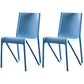 Modern Stackable Square Dining Chair Acrylic Dining Armless Chair for Kitchen Blue 2 Piece Set Clearhalo ' kitchen&dining_furn' 'Dining Chairs' 'Dining Tables & Seating' 'dining_chair' 'furn' 'furn_dining_chair' 'Furniture' 'furniture_dining_chair' 'Kitchen & Dining Furniture' 'kitchen' 3467617