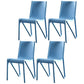 Modern Stackable Square Dining Chair Acrylic Dining Armless Chair for Kitchen Blue 4 Piece Set Clearhalo ' kitchen&dining_furn' 'Dining Chairs' 'Dining Tables & Seating' 'dining_chair' 'furn' 'furn_dining_chair' 'Furniture' 'furniture_dining_chair' 'Kitchen & Dining Furniture' 'kitchen' 3467618