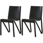 Modern Stackable Square Dining Chair Acrylic Dining Armless Chair for Kitchen Black 2 Piece Set Clearhalo ' kitchen&dining_furn' 'Dining Chairs' 'Dining Tables & Seating' 'dining_chair' 'furn' 'furn_dining_chair' 'Furniture' 'furniture_dining_chair' 'Kitchen & Dining Furniture' 'kitchen' 3467620