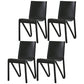 Modern Stackable Square Dining Chair Acrylic Dining Armless Chair for Kitchen Black 4 Piece Set Clearhalo ' kitchen&dining_furn' 'Dining Chairs' 'Dining Tables & Seating' 'dining_chair' 'furn' 'furn_dining_chair' 'Furniture' 'furniture_dining_chair' 'Kitchen & Dining Furniture' 'kitchen' 3467621