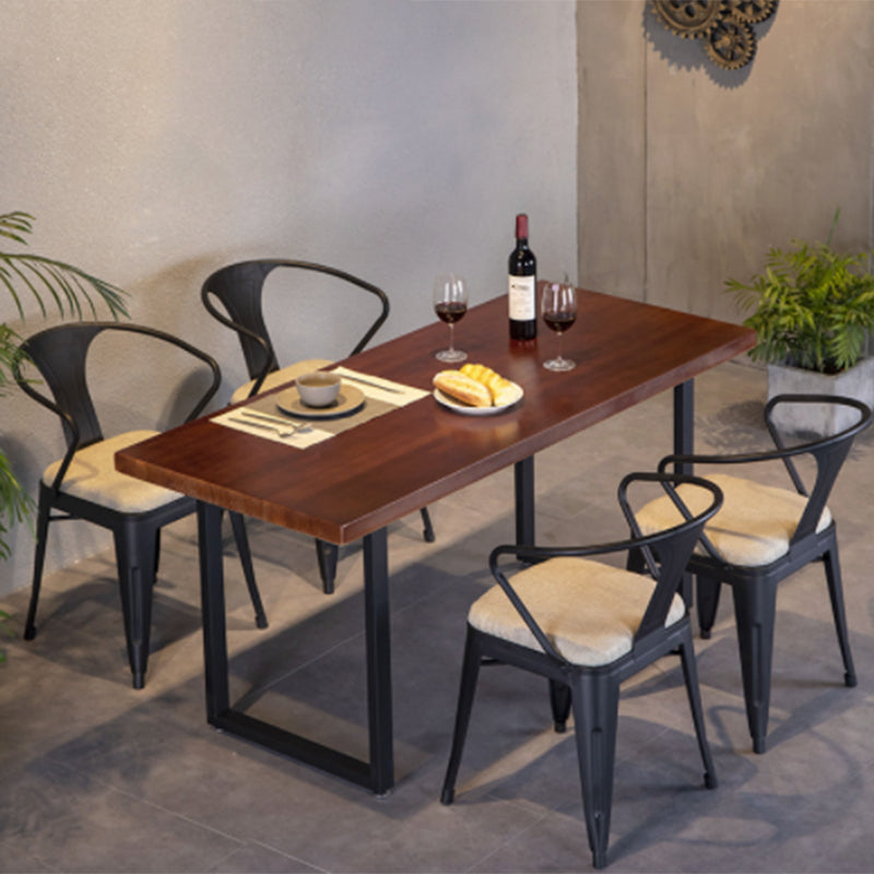 Industrial Dining Chair Slat Back Side Chair with Metal Legs for Home Use Clearhalo ' kitchen&dining_furn' 'Dining Chairs' 'Dining Tables & Seating' 'dining_chair' 'Furniture' 'furniture_dining_chair' 'Kitchen & Dining Furniture' 'kitchen' 3467625