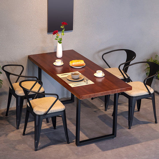 Industrial Dining Chair Slat Back Side Chair with Metal Legs for Home Use Clearhalo ' kitchen&dining_furn' 'Dining Chairs' 'Dining Tables & Seating' 'dining_chair' 'Furniture' 'furniture_dining_chair' 'Kitchen & Dining Furniture' 'kitchen' 3467627