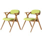 Nordic Style Wood Dining Room Chair Open Back Dining Side Chair for Home Use Green Fabric Set of 2 Clearhalo ' kitchen&dining_furn' 'Dining Chairs' 'Dining Tables & Seating' 'dining_chair' 'Furniture' 'furniture_dining_chair' 'Kitchen & Dining Furniture' 'kitchen' 3467646