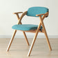 Nordic Style Wood Dining Room Chair Open Back Dining Side Chair for Home Use Blue Fabric 1 Piece Clearhalo ' kitchen&dining_furn' 'Dining Chairs' 'Dining Tables & Seating' 'dining_chair' 'Furniture' 'furniture_dining_chair' 'Kitchen & Dining Furniture' 'kitchen' 3467650