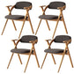 Nordic Style Wood Dining Room Chair Open Back Dining Side Chair for Home Use Dark Brown Fabric Set of 4 Clearhalo ' kitchen&dining_furn' 'Dining Chairs' 'Dining Tables & Seating' 'dining_chair' 'Furniture' 'furniture_dining_chair' 'Kitchen & Dining Furniture' 'kitchen' 3467659