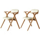 Nordic Style Wood Dining Room Chair Open Back Dining Side Chair for Home Use Off-White Leather Set of 2 Clearhalo ' kitchen&dining_furn' 'Dining Chairs' 'Dining Tables & Seating' 'dining_chair' 'Furniture' 'furniture_dining_chair' 'Kitchen & Dining Furniture' 'kitchen' 3467661