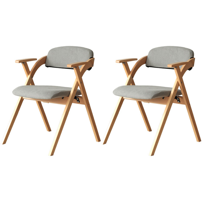 Nordic Style Wood Dining Room Chair Open Back Dining Side Chair for Home Use Smoke Gray Fabric Set of 2 Clearhalo ' kitchen&dining_furn' 'Dining Chairs' 'Dining Tables & Seating' 'dining_chair' 'Furniture' 'furniture_dining_chair' 'Kitchen & Dining Furniture' 'kitchen' 3467667