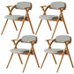 Nordic Style Wood Dining Room Chair Open Back Dining Side Chair for Home Use Smoke Gray Fabric Set of 4 Clearhalo ' kitchen&dining_furn' 'Dining Chairs' 'Dining Tables & Seating' 'dining_chair' 'Furniture' 'furniture_dining_chair' 'Kitchen & Dining Furniture' 'kitchen' 3467668