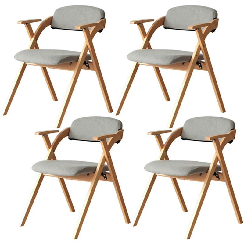 Nordic Style Wood Dining Room Chair Open Back Dining Side Chair for Home Use Smoke Gray Fabric Set of 4 Clearhalo ' kitchen&dining_furn' 'Dining Chairs' 'Dining Tables & Seating' 'dining_chair' 'Furniture' 'furniture_dining_chair' 'Kitchen & Dining Furniture' 'kitchen' 3467668