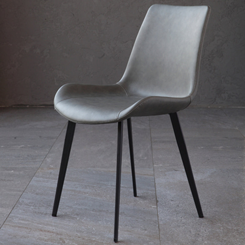 Contemporary Dining Chair of 16" Wide Sponge Upholstered Side Chair for Home Grey 1 Piece Clearhalo ' kitchen&dining_furn' 'Dining Chairs' 'Dining Tables & Seating' 'dining_chair' 'furn' 'furn_dining_chair' 'Furniture' 'furniture_dining_chair' 'Kitchen & Dining Furniture' 'kitchen' 3467692
