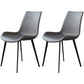 Contemporary Dining Chair of 16" Wide Sponge Upholstered Side Chair for Home Grey 2 Piece Set Clearhalo ' kitchen&dining_furn' 'Dining Chairs' 'Dining Tables & Seating' 'dining_chair' 'furn' 'furn_dining_chair' 'Furniture' 'furniture_dining_chair' 'Kitchen & Dining Furniture' 'kitchen' 3467694