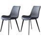 Contemporary Dining Chair of 16" Wide Sponge Upholstered Side Chair for Home Black 2 Piece Set Clearhalo ' kitchen&dining_furn' 'Dining Chairs' 'Dining Tables & Seating' 'dining_chair' 'furn' 'furn_dining_chair' 'Furniture' 'furniture_dining_chair' 'Kitchen & Dining Furniture' 'kitchen' 3467700
