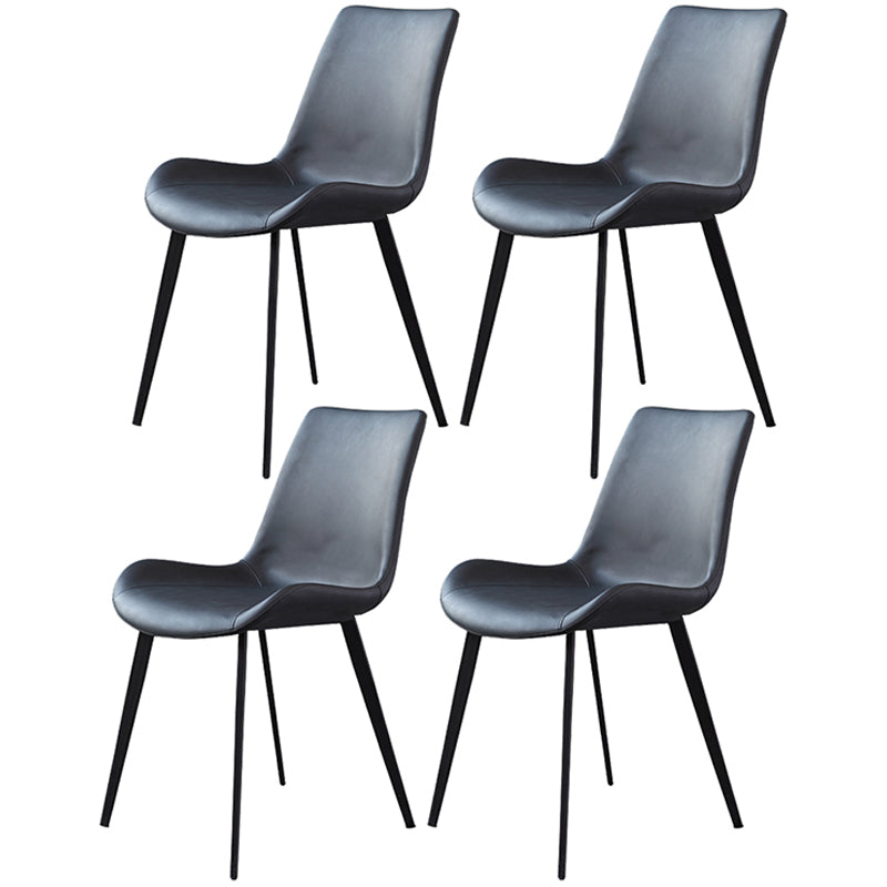 Contemporary Dining Chair of 16" Wide Sponge Upholstered Side Chair for Home Black 4 Piece Set Clearhalo ' kitchen&dining_furn' 'Dining Chairs' 'Dining Tables & Seating' 'dining_chair' 'furn' 'furn_dining_chair' 'Furniture' 'furniture_dining_chair' 'Kitchen & Dining Furniture' 'kitchen' 3467701