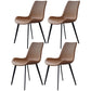 Contemporary Dining Chair of 16" Wide Sponge Upholstered Side Chair for Home Brown 4 Piece Set Clearhalo ' kitchen&dining_furn' 'Dining Chairs' 'Dining Tables & Seating' 'dining_chair' 'furn' 'furn_dining_chair' 'Furniture' 'furniture_dining_chair' 'Kitchen & Dining Furniture' 'kitchen' 3467708