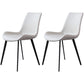 Contemporary Dining Chair of 16" Wide Sponge Upholstered Side Chair for Home White 2 Piece Set Clearhalo ' kitchen&dining_furn' 'Dining Chairs' 'Dining Tables & Seating' 'dining_chair' 'furn' 'furn_dining_chair' 'Furniture' 'furniture_dining_chair' 'Kitchen & Dining Furniture' 'kitchen' 3467711