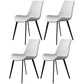 Contemporary Dining Chair of 16" Wide Sponge Upholstered Side Chair for Home White 4 Piece Set Clearhalo ' kitchen&dining_furn' 'Dining Chairs' 'Dining Tables & Seating' 'dining_chair' 'furn' 'furn_dining_chair' 'Furniture' 'furniture_dining_chair' 'Kitchen & Dining Furniture' 'kitchen' 3467713