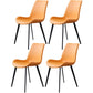 Contemporary Dining Chair of 16" Wide Sponge Upholstered Side Chair for Home Orange 4 Piece Set Clearhalo ' kitchen&dining_furn' 'Dining Chairs' 'Dining Tables & Seating' 'dining_chair' 'furn' 'furn_dining_chair' 'Furniture' 'furniture_dining_chair' 'Kitchen & Dining Furniture' 'kitchen' 3467717