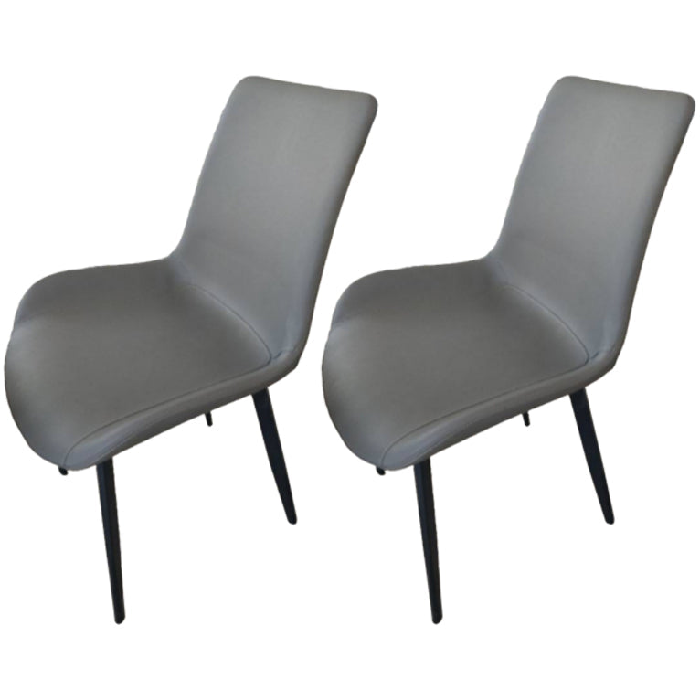 Contemporary Dining Chair of 16" Wide Sponge Upholstered Side Chair for Home Dark Gray 2 Piece Set Clearhalo ' kitchen&dining_furn' 'Dining Chairs' 'Dining Tables & Seating' 'dining_chair' 'furn' 'furn_dining_chair' 'Furniture' 'furniture_dining_chair' 'Kitchen & Dining Furniture' 'kitchen' 3467719