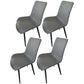 Contemporary Dining Chair of 16" Wide Sponge Upholstered Side Chair for Home Dark Gray 4 Piece Set Clearhalo ' kitchen&dining_furn' 'Dining Chairs' 'Dining Tables & Seating' 'dining_chair' 'furn' 'furn_dining_chair' 'Furniture' 'furniture_dining_chair' 'Kitchen & Dining Furniture' 'kitchen' 3467720