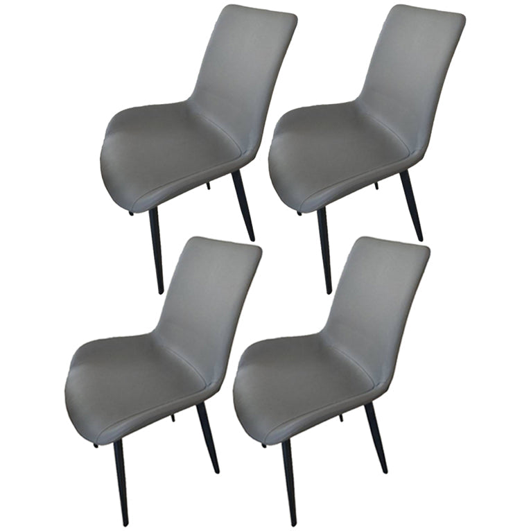 Contemporary Dining Chair of 16" Wide Sponge Upholstered Side Chair for Home Dark Gray 4 Piece Set Clearhalo ' kitchen&dining_furn' 'Dining Chairs' 'Dining Tables & Seating' 'dining_chair' 'furn' 'furn_dining_chair' 'Furniture' 'furniture_dining_chair' 'Kitchen & Dining Furniture' 'kitchen' 3467720